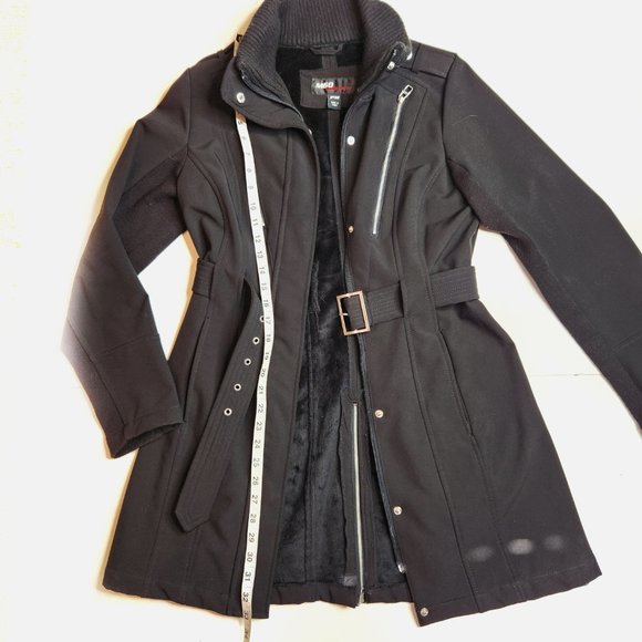 Miss Sixty 90s Vintage Black Coat w/Belt, M - Picture 6 of 13